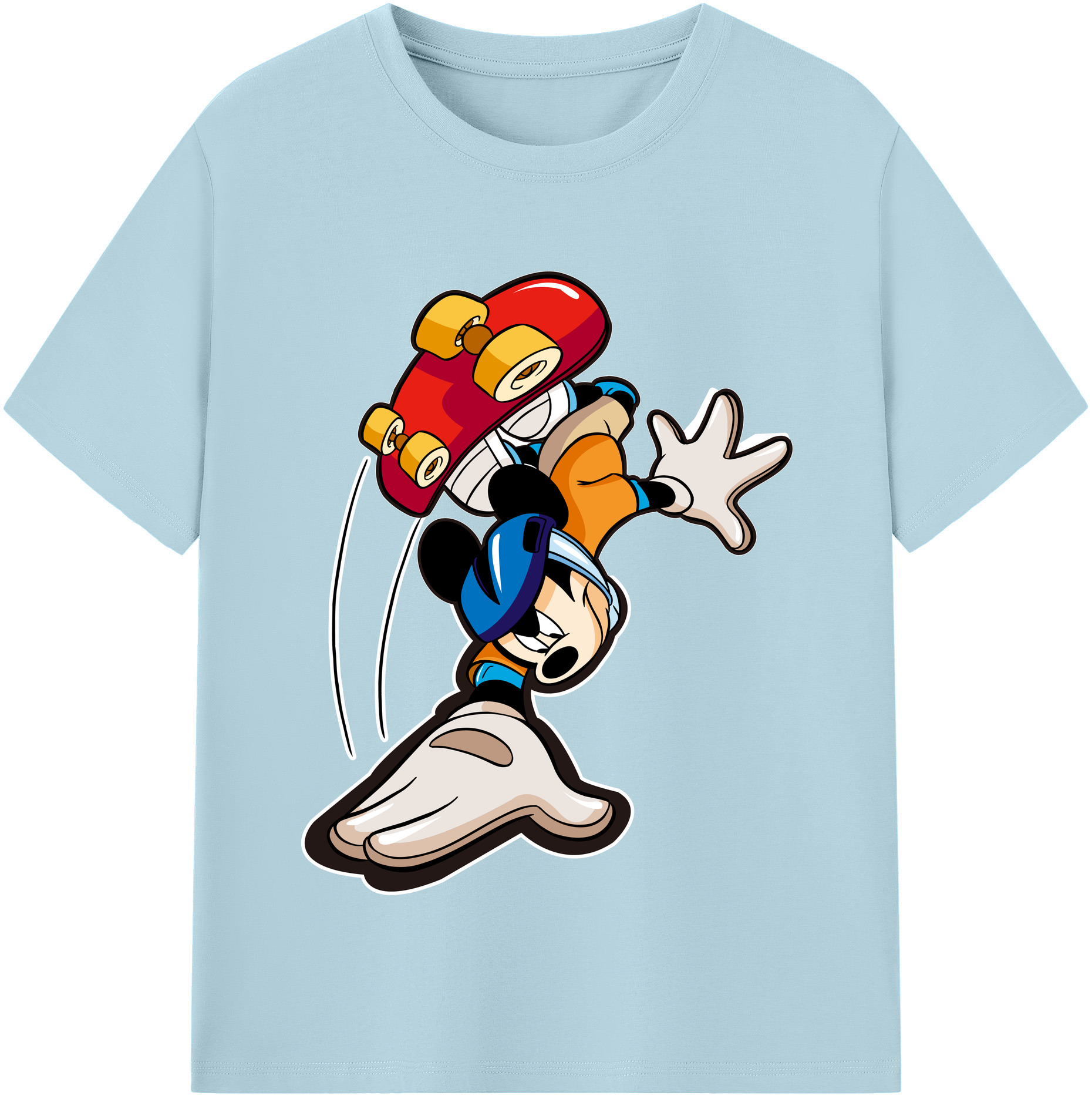 （画像用） ミッキーマウス Mickey Mouse 綿100％半袖Tシャツ（フロントプリント）